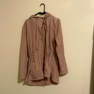 Light, pink, anorak, rain, jacket, athletic collection size large